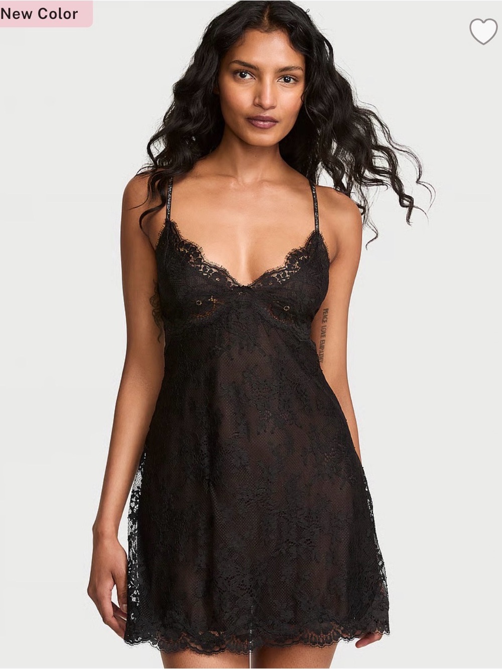 Victoria Secret Twinkle Strap Lace Mini Slip Dress - Picture 5 of 5